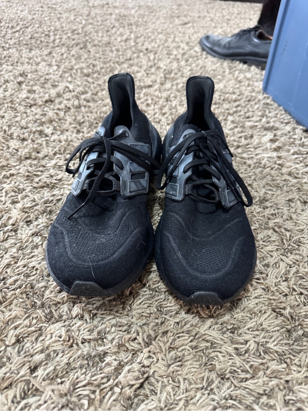 adidas Black Athletic Lace-Up Slip-On Sneakers